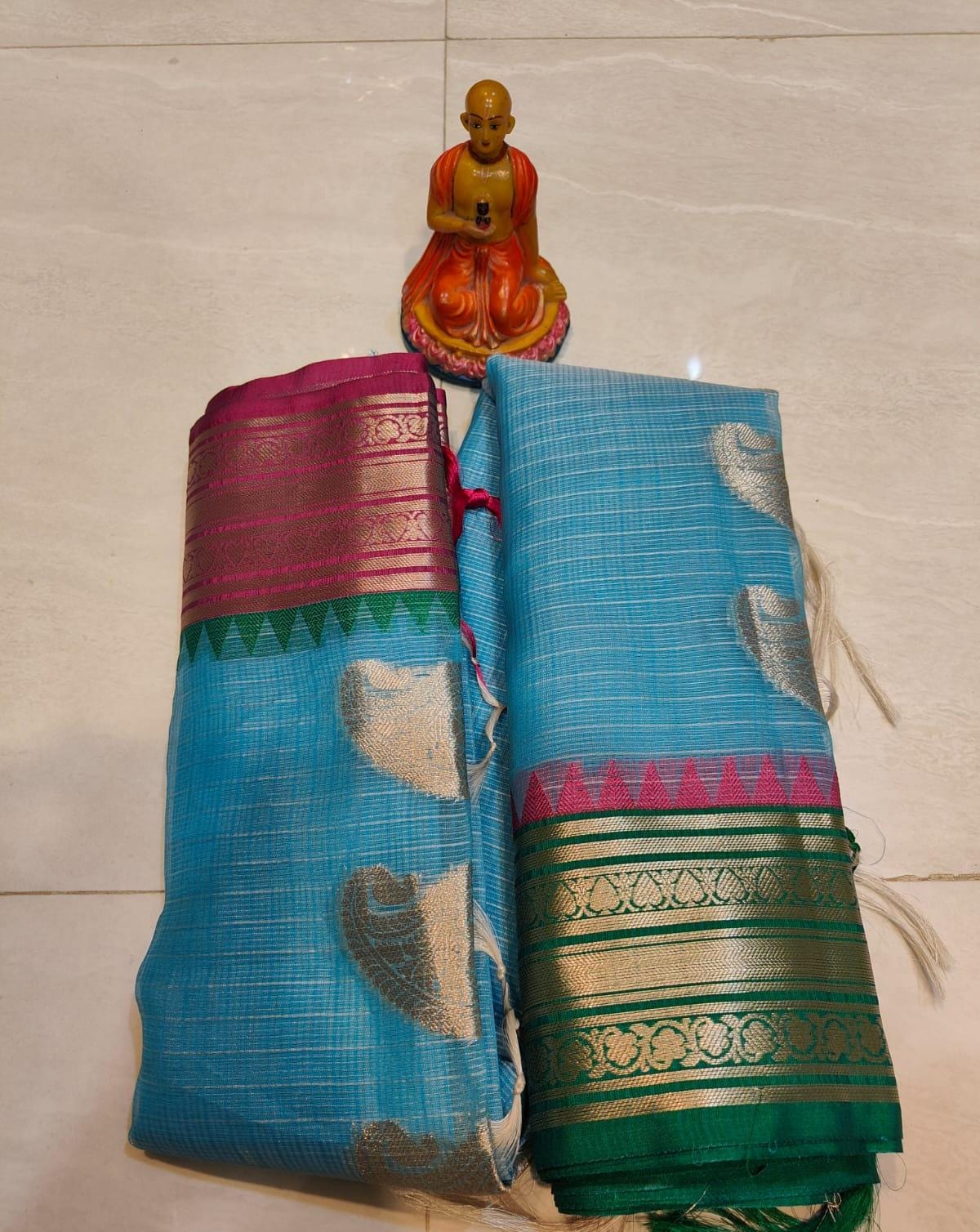 Authentic Kota Gadwal Silk Saree With Blouse Piece Designer Bollywood Silk Saree by VENURATI
