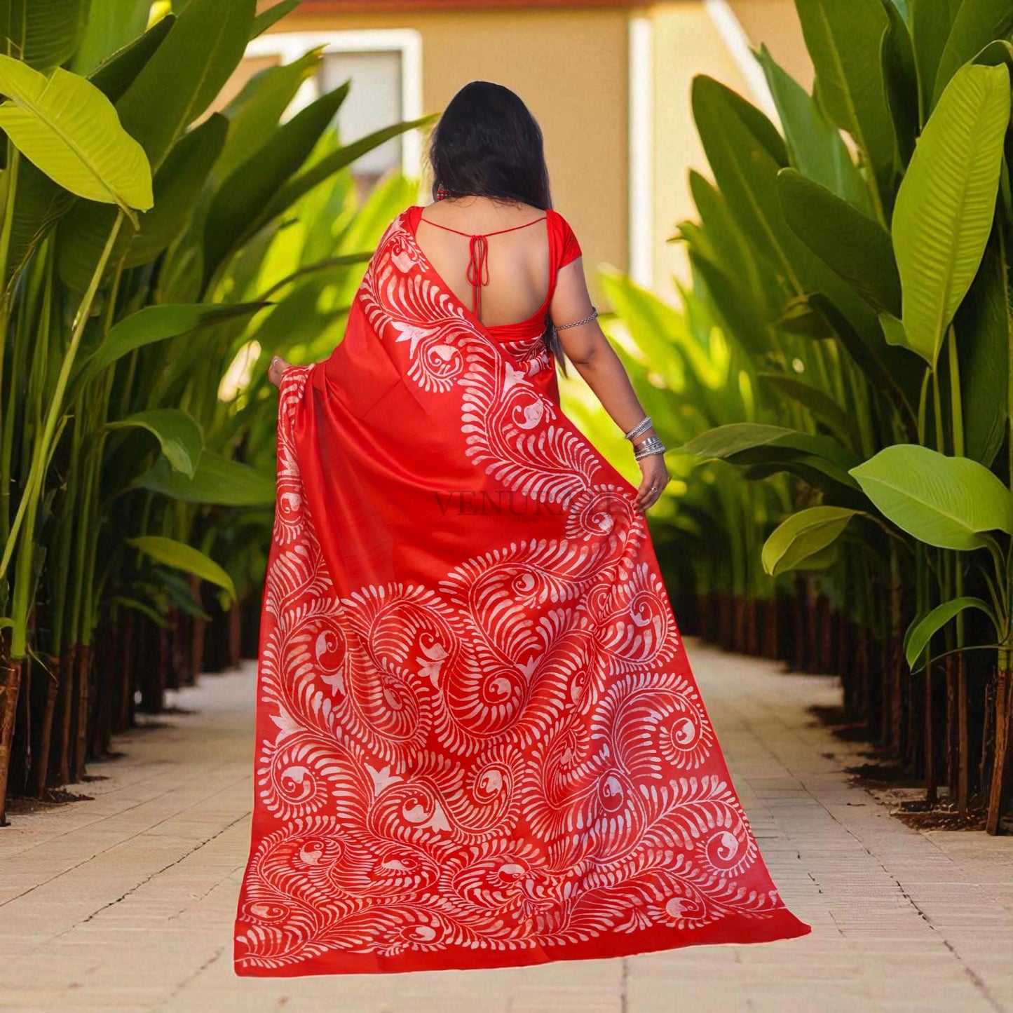 Pure Silk Saree With Blouse Piece, Authentic Murshidabad Silk Saree with Silk mark Certificate, Hand Paint Silk Saree, Silk Sari for Women