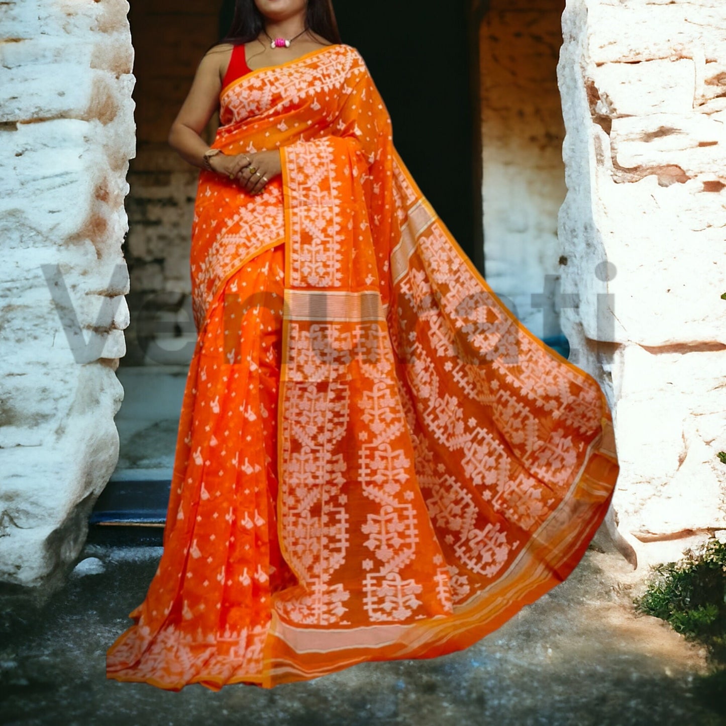 Cotton Soft Jamdani Saree Rich Texture And Work All Over Jamdani Work , Soft Dhakai Jamdani Saree Authentic Soft Jamdani Sari