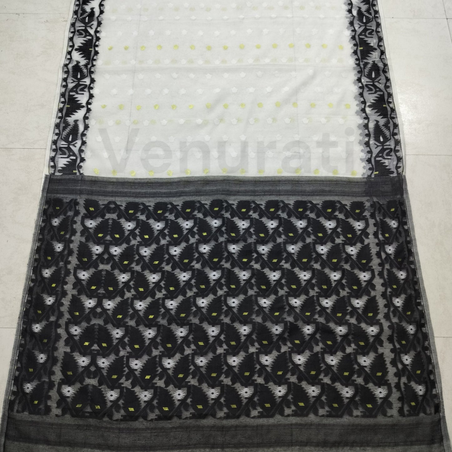 Handcrafted Designer Dhakai Jamdani Saree Rich Texture Jamdani Work, Soft Dhakai Jamdani Saree Authentic Dhakai from West Bengal