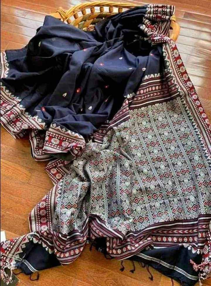 Authentic Assam Handwoven Khadi Cotton Saree Pure Mercerized Cotton Saree With Blouse Piece Dongria khadi Sari Begumpuri Jamdani Saree