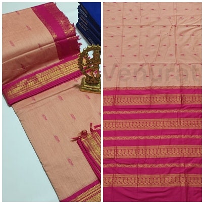 Authentic Gadwal Silk Saree with Zari Work Bengals Gadwal Sari for Women Gift for Her
