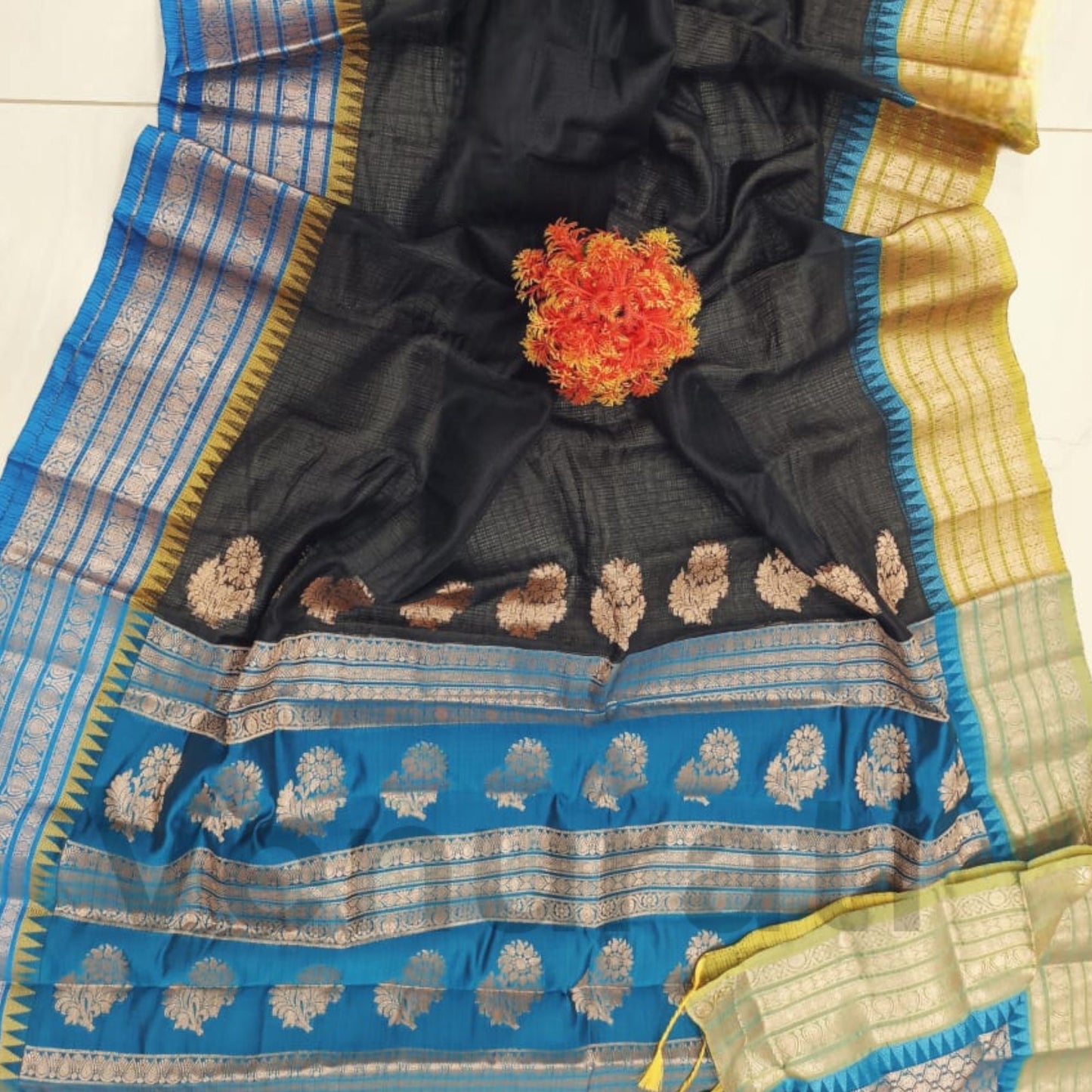 Authentic Kota Gadwal Silk Saree With Blouse Piece Designer Bollywood Silk Saree by VENURATI