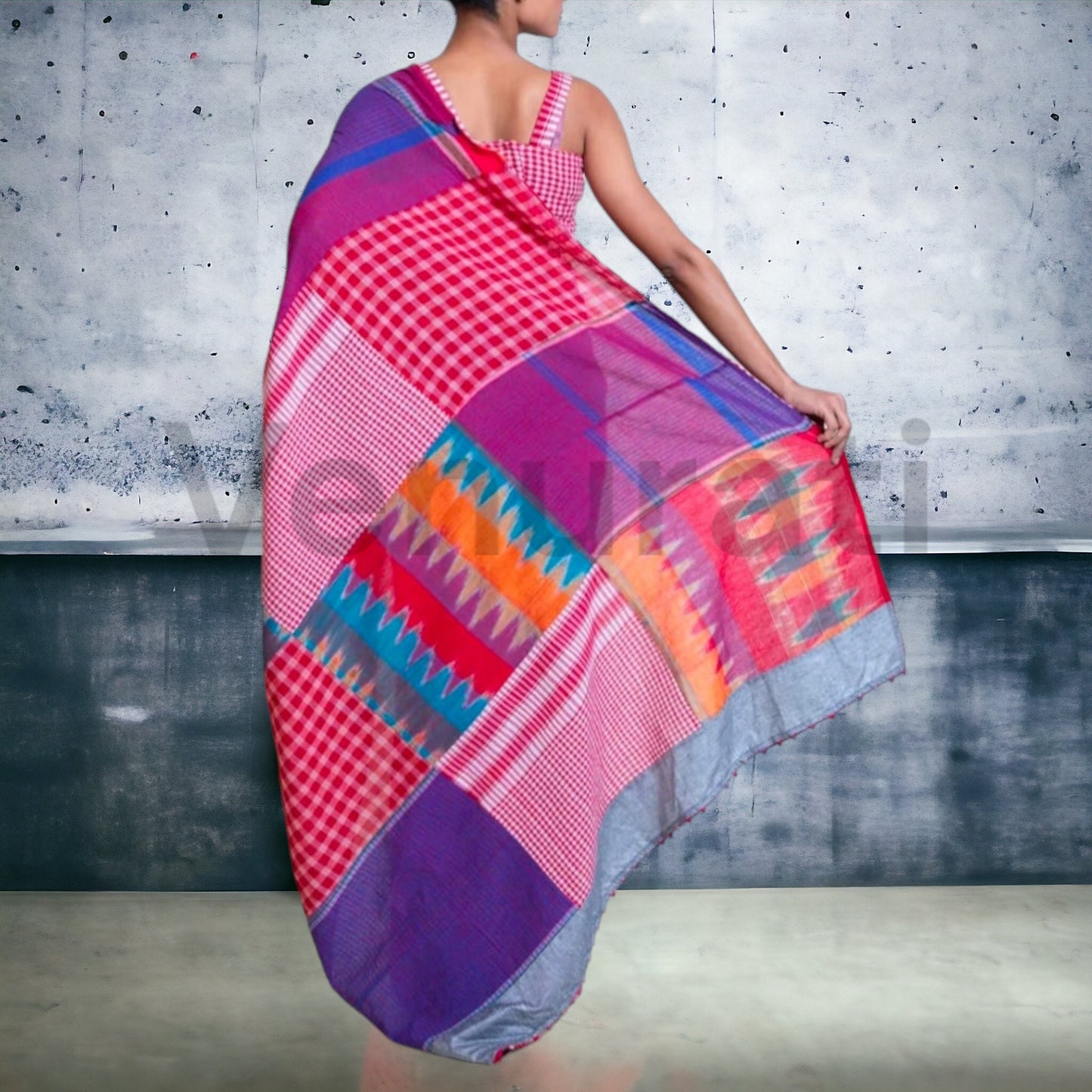 Handwoven Cotton Katki Mix Match Khadi Saree – Traditional Elegance for Every Occasion