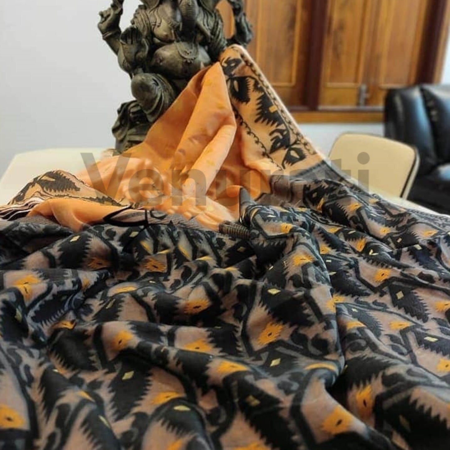 Handcrafted Designer Dhakai Jamdani Saree Rich Texture Jamdani Work, Soft Dhakai Jamdani Saree Authentic Dhakai from West Bengal
