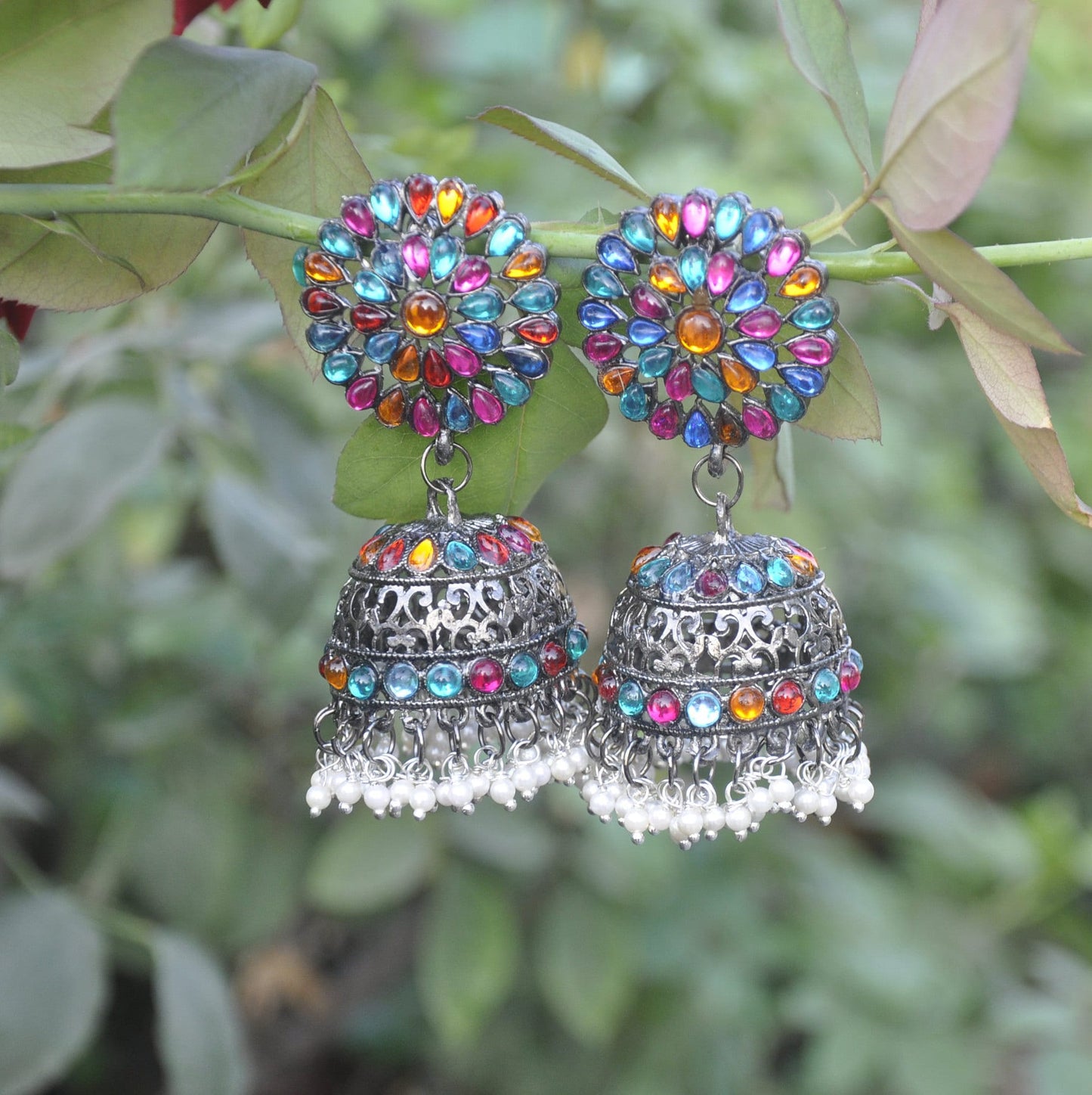Traditional Rajasthani Multi colour Jhumka for Girls | Gift for Her | Earring for Saree | Mothers Day Gifts Jewellery for Saree
