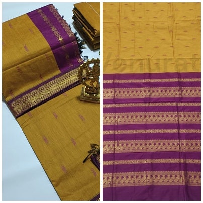 Authentic Gadwal Silk Saree with Zari Work Bengals Gadwal Sari for Women Gift for Her