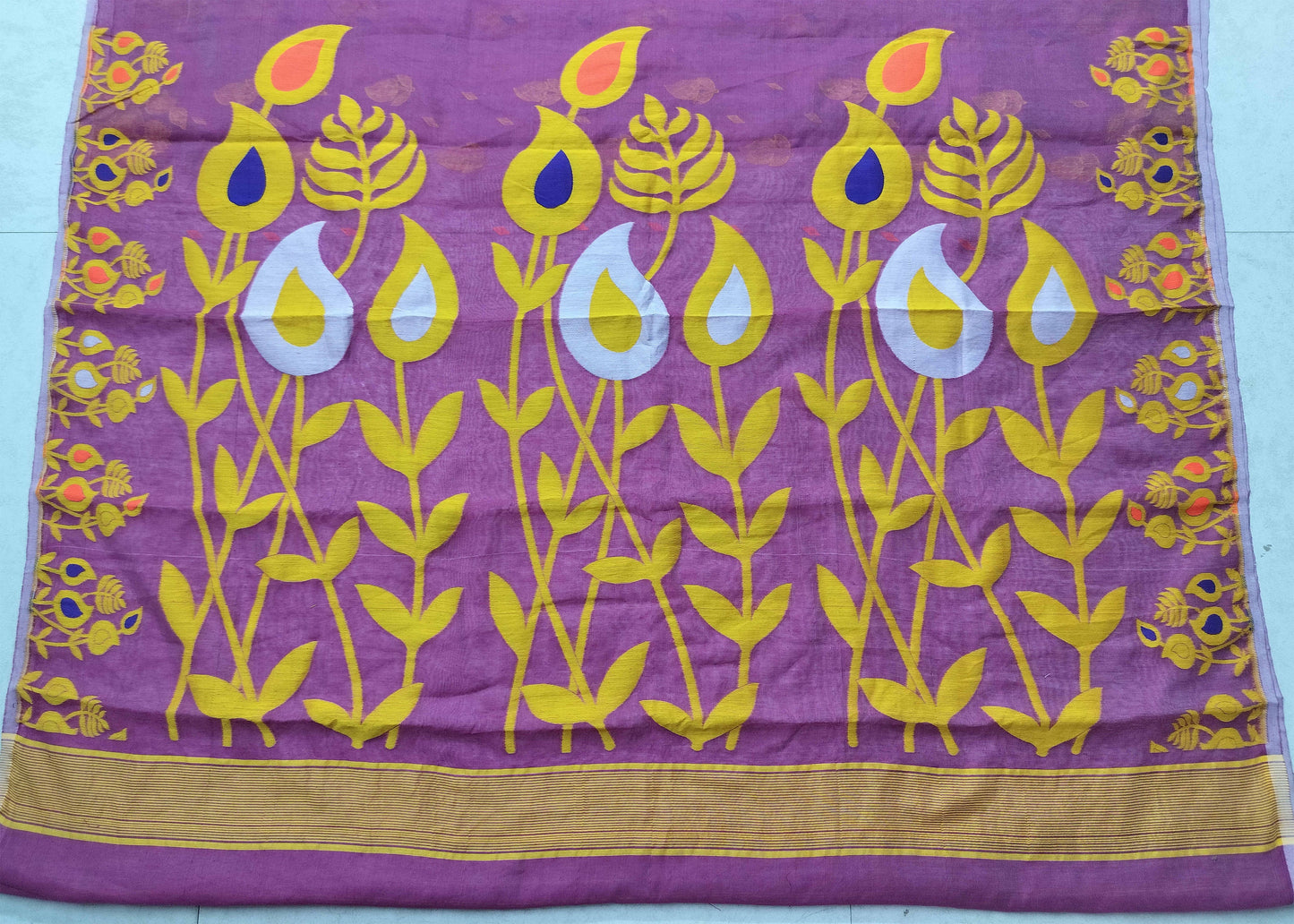 Dhakai Jamdani Saree Allover Jamdani Work Soft Jamdani Sari Comfortable To Wear Bengal Handloom Saree for Women Gift For DurgaPija