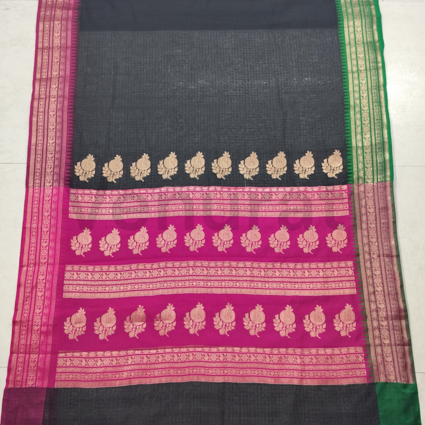 Authentic Kota Gadwal Silk Saree With Blouse Piece Designer Bollywood Silk Saree by VENURATI