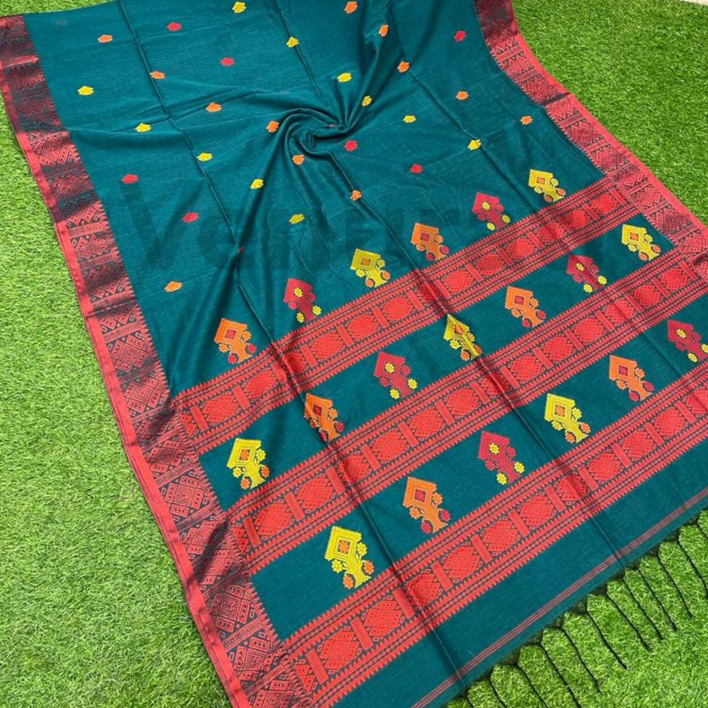 Exquisite Mercerized Cotton Jamdani Saree Pure Cotton Saree Soft jamdani Saree Anniversary Gift Birthday Gift for Indian Wife