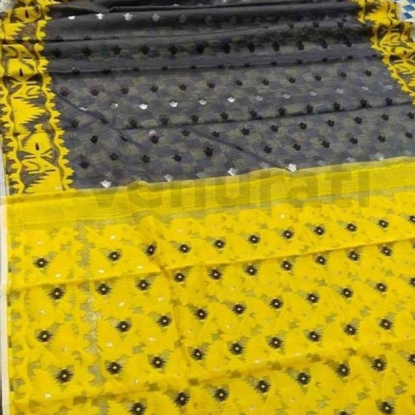 Handcrafted Designer Dhakai Jamdani Saree Rich Texture Jamdani Work, Soft Dhakai Jamdani Saree Authentic Dhakai from West Bengal