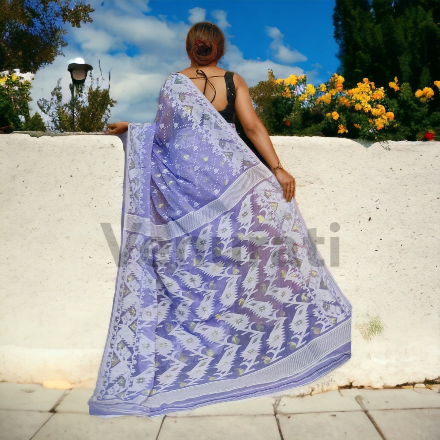Dhakai Jamdani Saree - Handwoven Elegance from Bengal, Pure Jamdani Work Cotton Saree Regular Wear Saree Gift For Mom