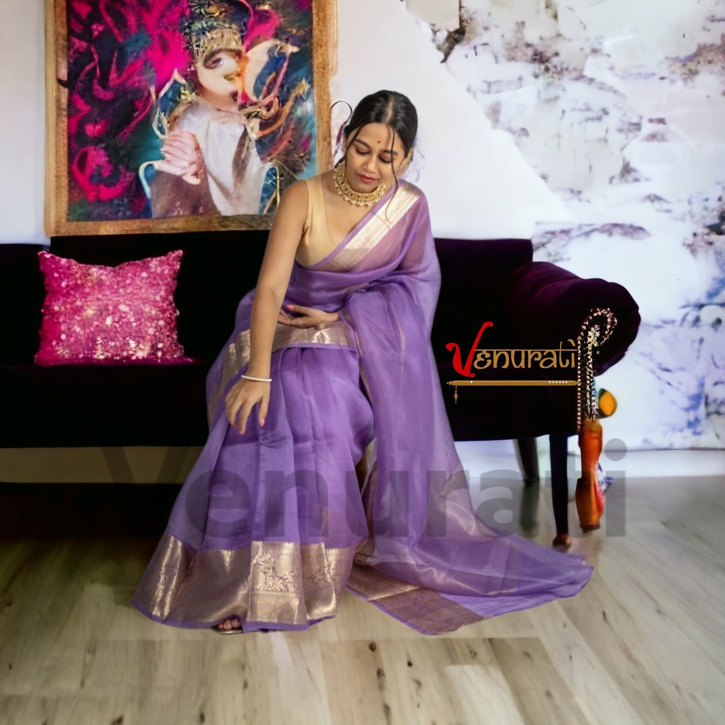 Benarasi Organza Saree, Bollywood Style Party Wear Indian Wedding Saree, Designer Organza Saree, Transparent Saree