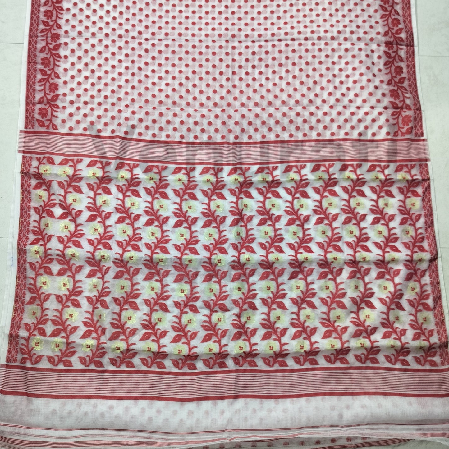 Bengals Dhakai Jamdani Saree Soft Jamdani Saree Comfortable Rich Work Handloom Jamdani Sari Gift for Durgapuja Diwali Anniversary