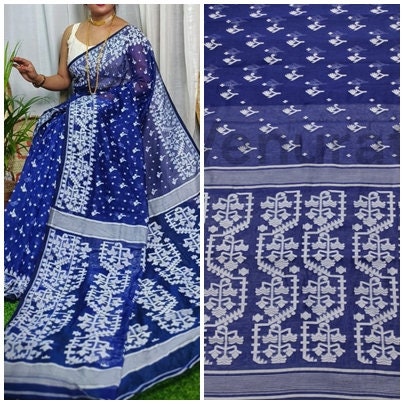 Cotton Soft Jamdani Saree Rich Texture And Work All Over Jamdani Work , Soft Dhakai Jamdani Saree Authentic Soft Jamdani Sari
