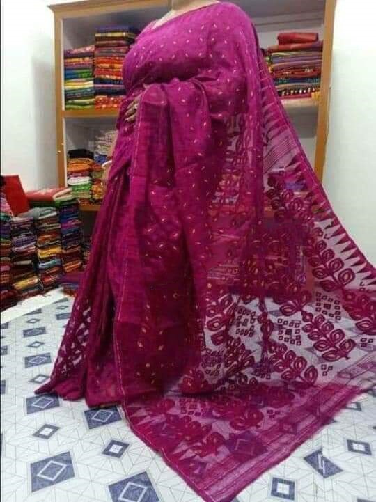 Minakari Dhakai Jamdani Saree comes with Rich Jamdani Texture, Soft Dhakai Jamdani Saree Authentic Soft Jamdani Sari Gift For Her