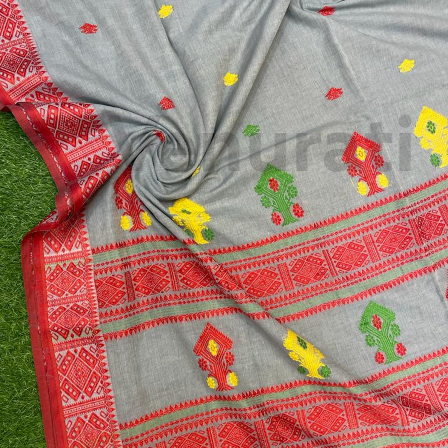 Exquisite Mercerized Cotton Jamdani Saree Pure Cotton Saree Soft jamdani Saree Anniversary Gift Birthday Gift for Indian Wife