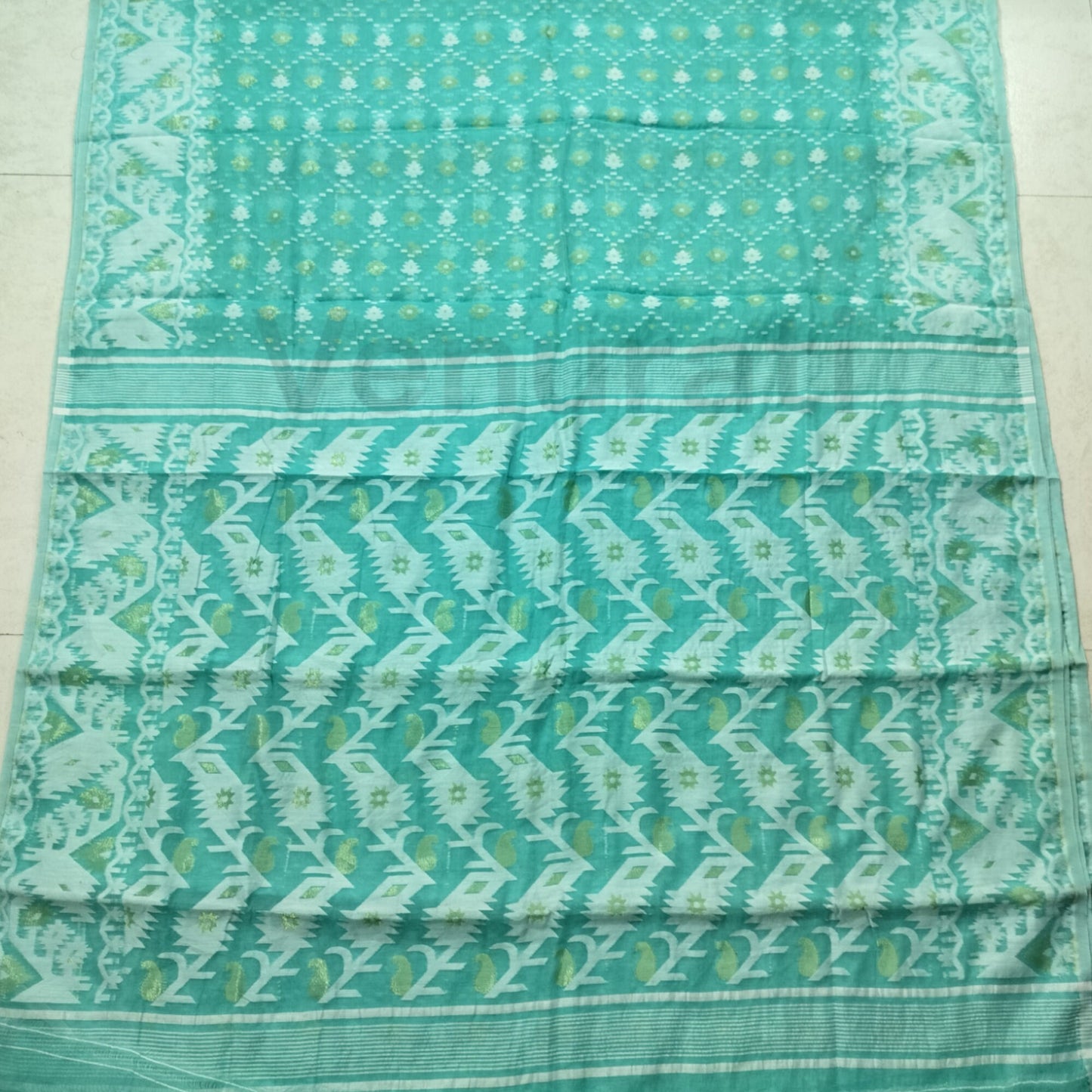 Dhakai Jamdani Saree - Handwoven Elegance from Bengal, Pure Jamdani Work Cotton Saree Regular Wear Saree Gift For Mom
