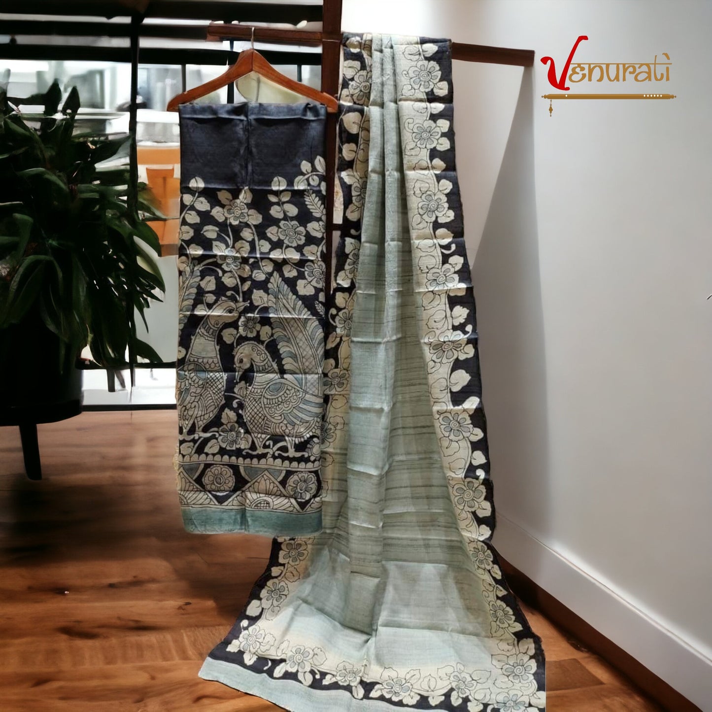 Authentic Kalamkari Design Salwar Suit Piece Set With SILK MARK Designer Bollywood Kurtis by VENURATI