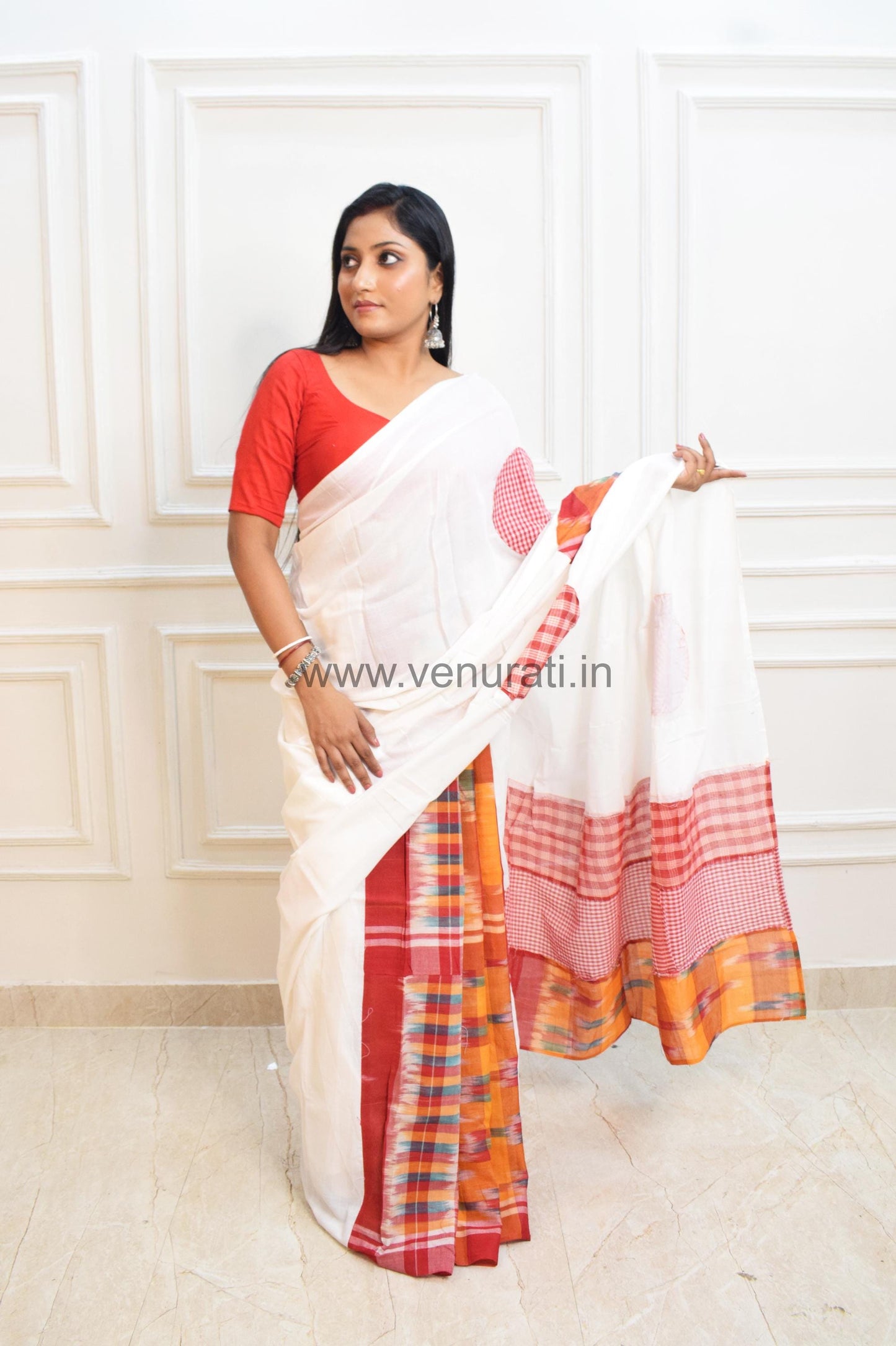 Handwoven Cotton Katki Mix Match Khadi Saree – Traditional Elegance for Every Occasion