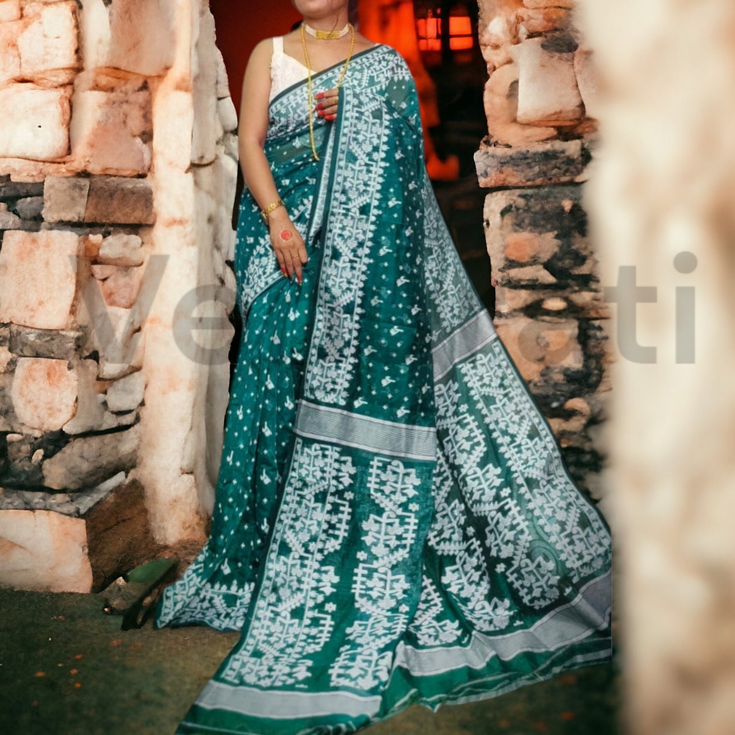 Cotton Soft Jamdani Saree Rich Texture And Work All Over Jamdani Work , Soft Dhakai Jamdani Saree Authentic Soft Jamdani Sari