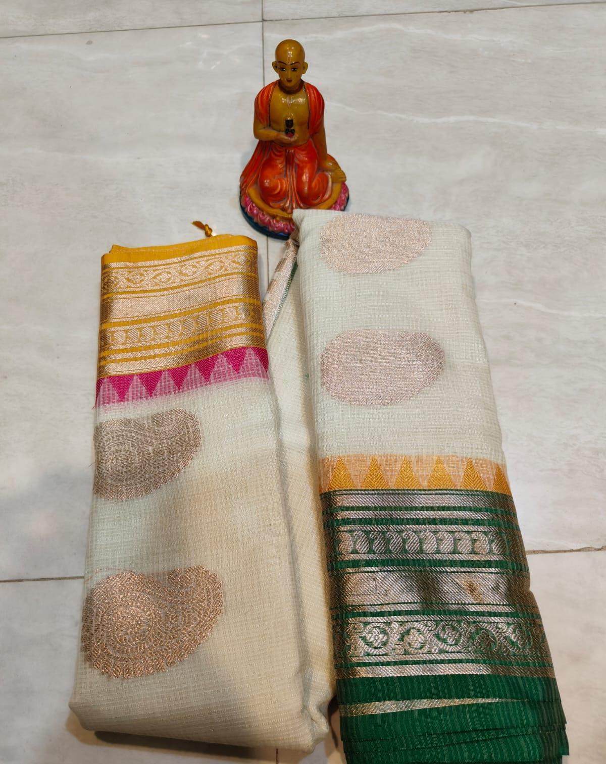 Authentic Kota Gadwal Silk Saree With Blouse Piece Designer Bollywood Silk Saree by VENURATI