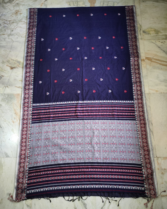 Authentic Assam Handwoven Khadi Cotton Saree Pure Mercerized Cotton Saree With Blouse Piece Dongria khadi Sari Begumpuri Jamdani Saree