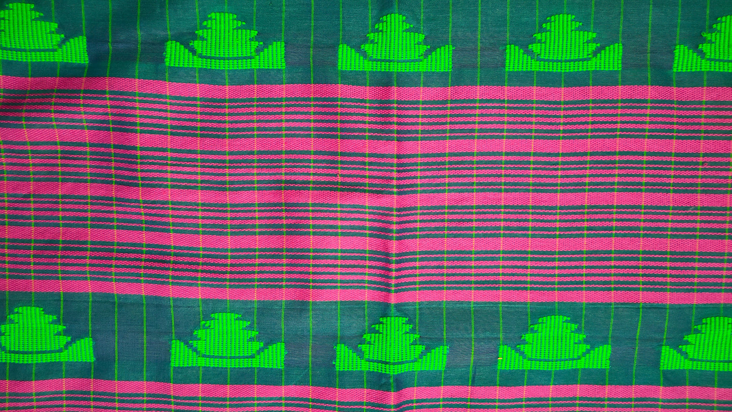 Handwoven Khadi Cotton Saree Ikkat Design Cotton Saree For Women Summer Saree Gift For Her Diwali Gift
