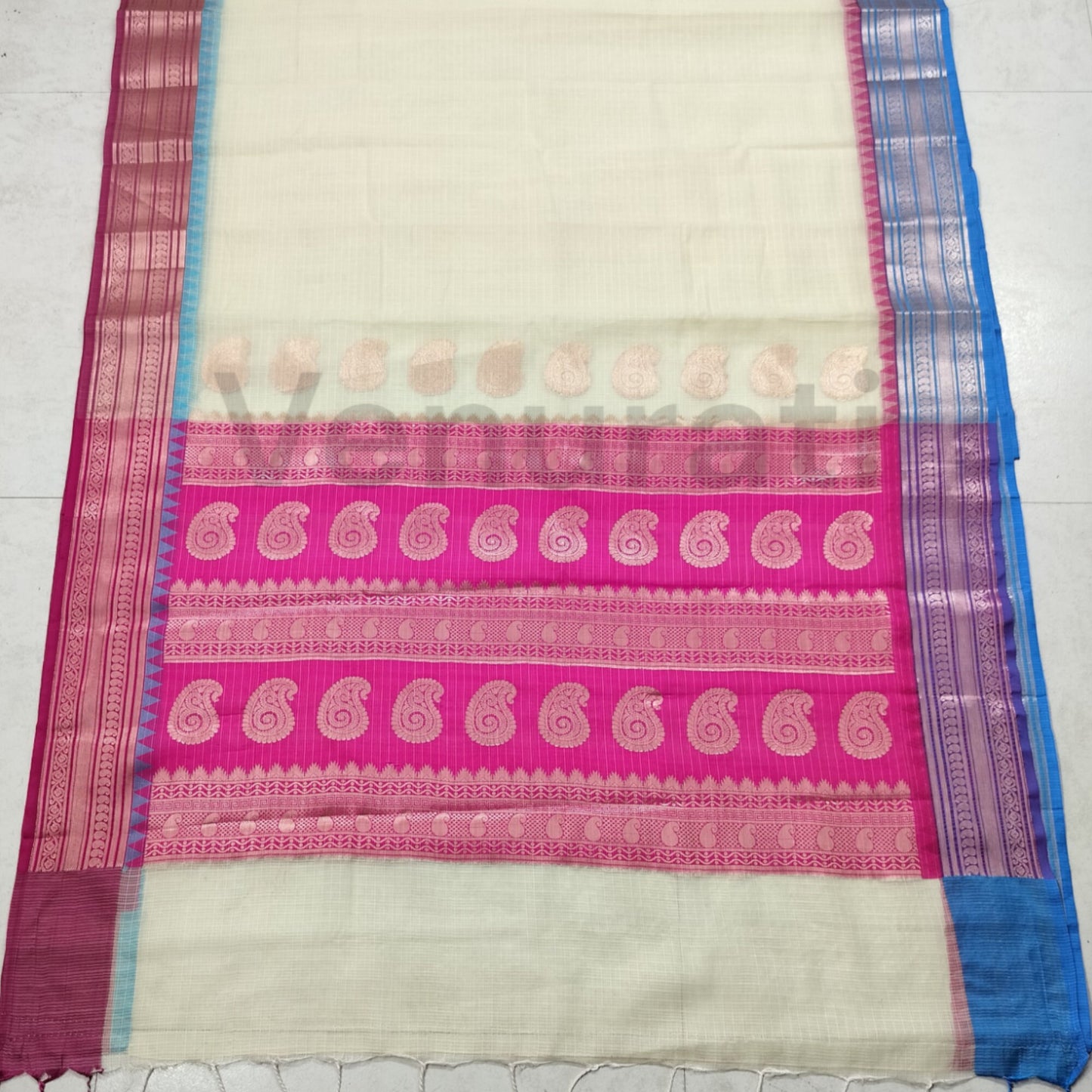 Authentic Kota Gadwal Silk Saree With Blouse Piece Designer Bollywood Silk Saree by VENURATI