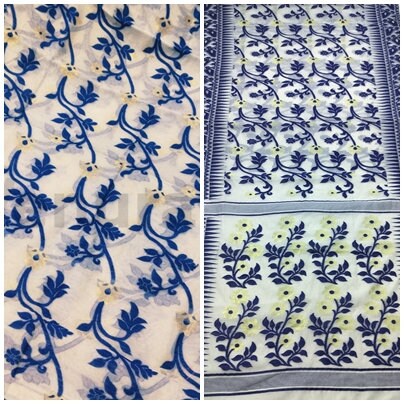 Authentic Dhakai Jamdani Saree Floral Work Jamdani Saree Soft and Comfortable Dhakai Saree Handloom Jamdani Sari from Bengal