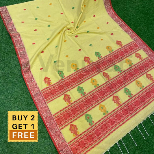 Exquisite Mercerized Cotton Jamdani Saree Pure Cotton Saree Soft jamdani Saree Anniversary Gift Birthday Gift for Indian Wife