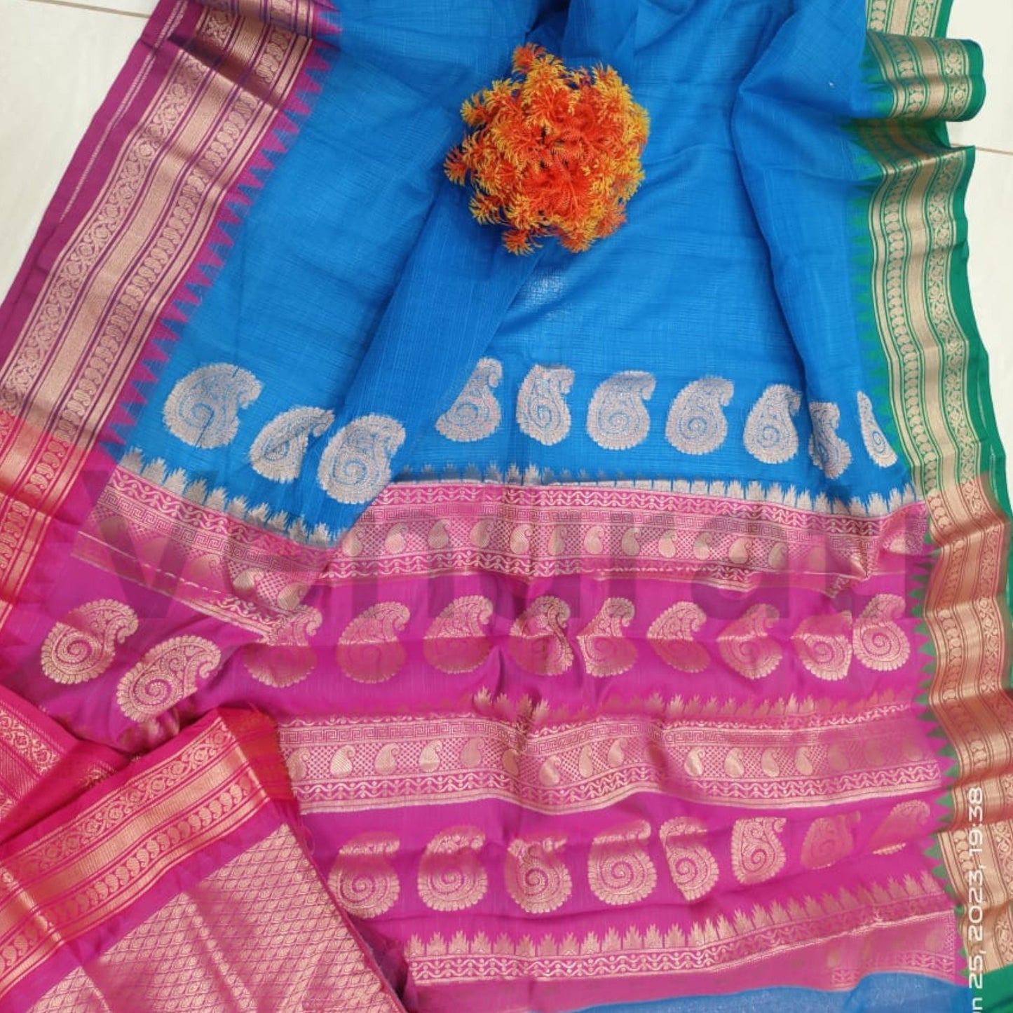 Authentic Kota Gadwal Silk Saree With Blouse Piece  Designer Bollywood Silk Saree by VENURATI