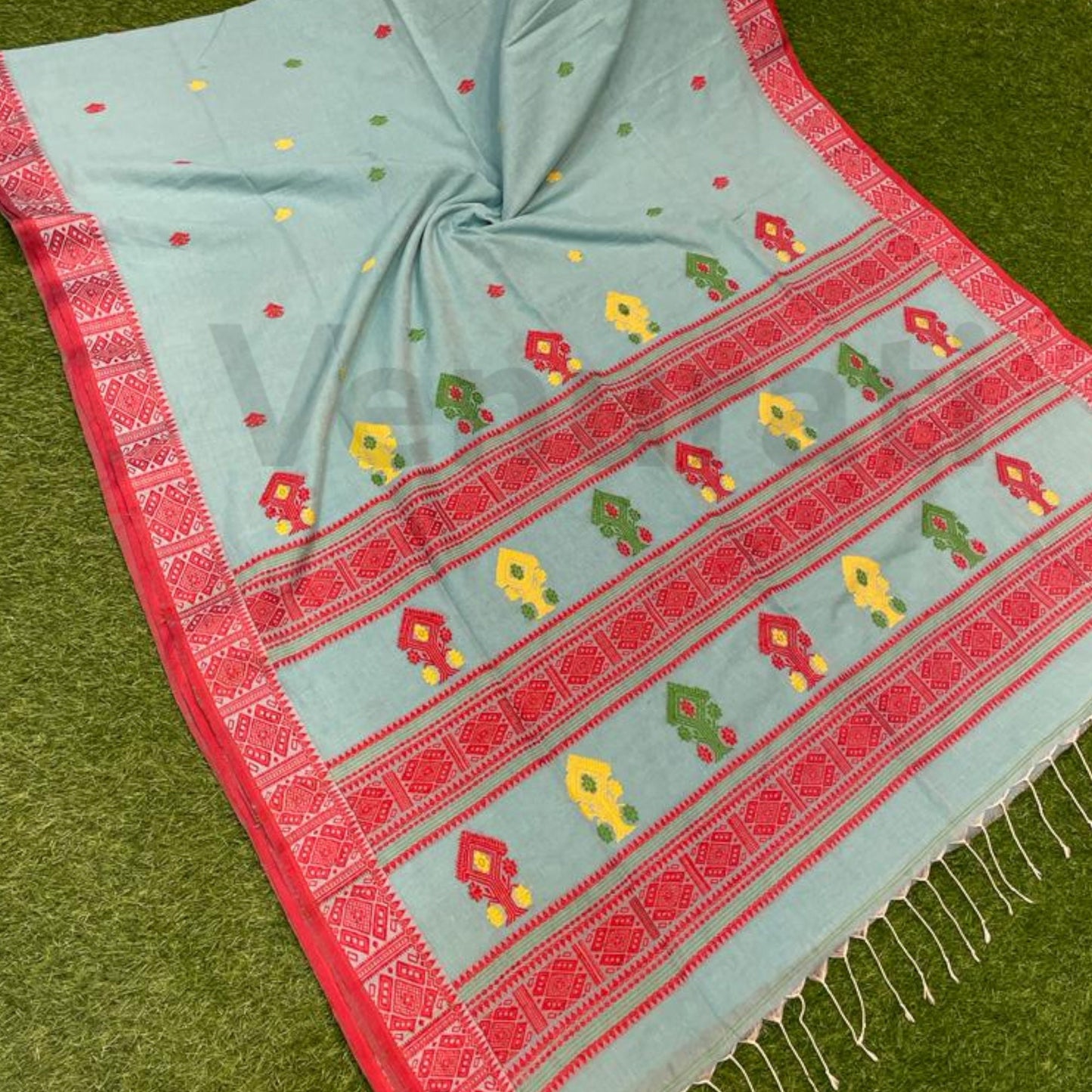 Exquisite Mercerized Cotton Jamdani Saree Pure Cotton Saree Soft jamdani Saree Anniversary Gift Birthday Gift for Indian Wife