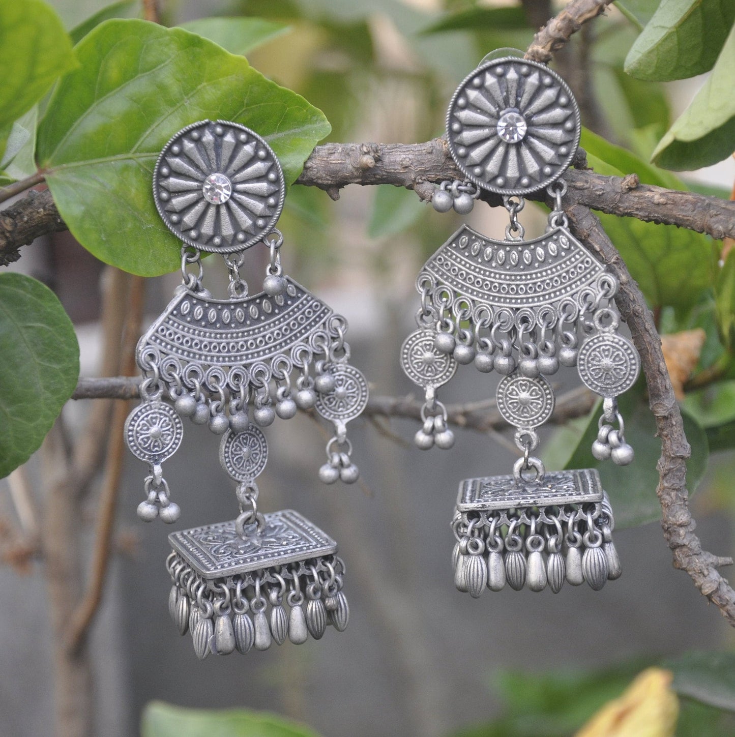 Elegant Black Polish Drop Earring Long Jhumka for Womens | Earring For Saree | Mothers Day Gift | Anniversary Gift