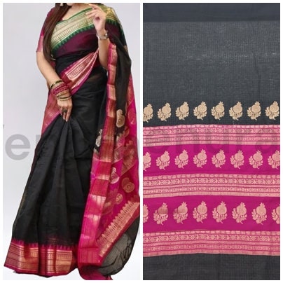 Authentic Kota Gadwal Silk Saree With Blouse Piece  Designer Bollywood Silk Saree by VENURATI