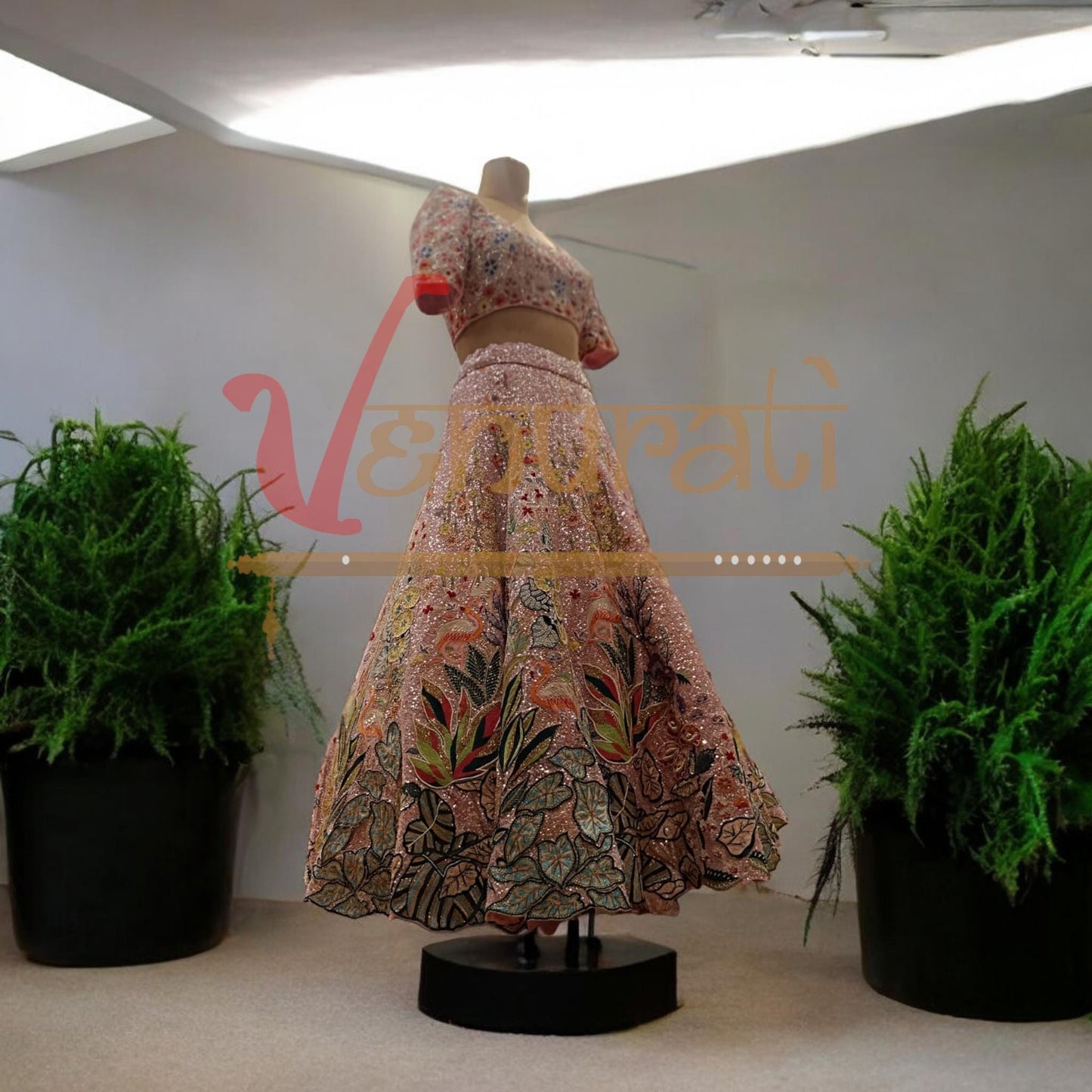 Made To Order Hand Embroidered Lehenga Choli set for Girls and Women