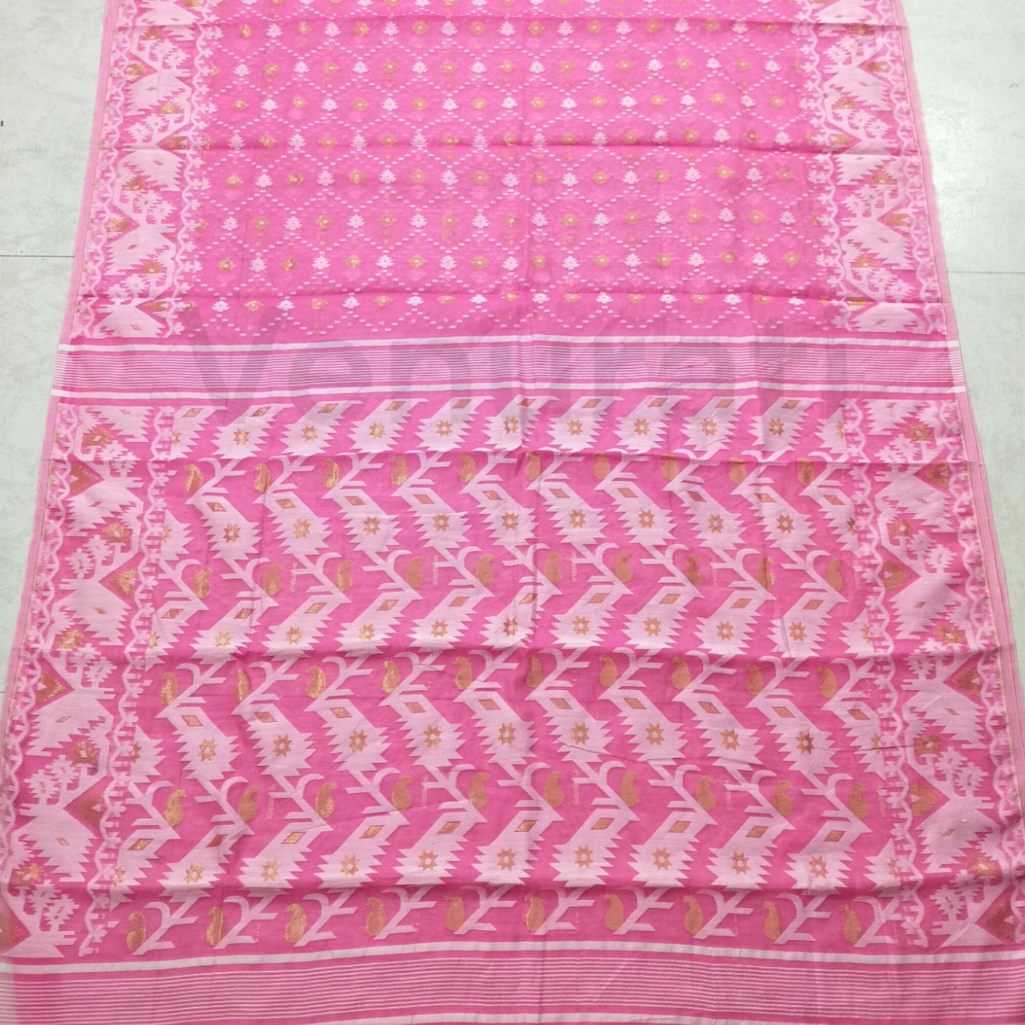 Dhakai Jamdani Saree - Handwoven Elegance from Bengal, Pure Jamdani Work Cotton Saree Regular Wear Saree Gift For Mom