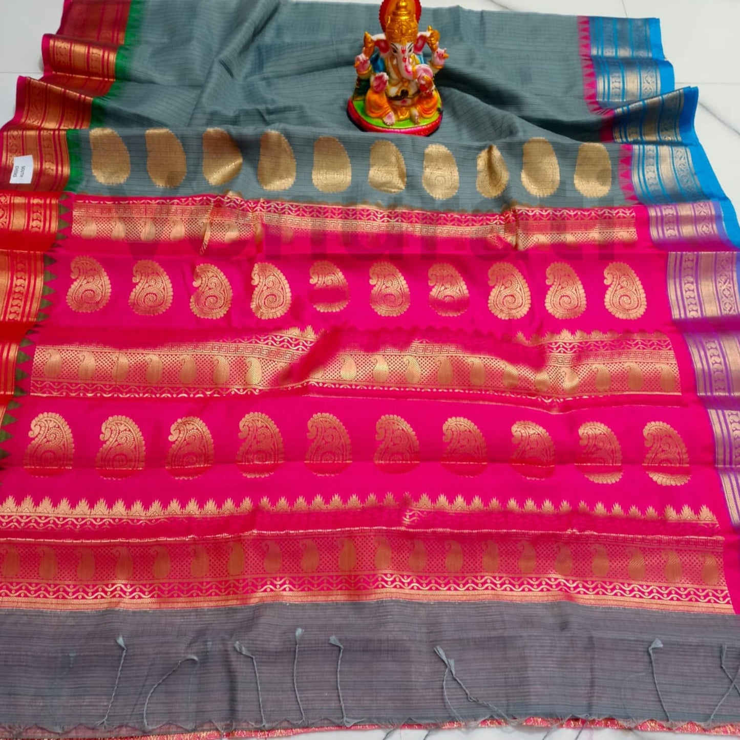 Authentic Kota Gadwal Silk Saree With Blouse Piece  Designer Bollywood Silk Saree by VENURATI