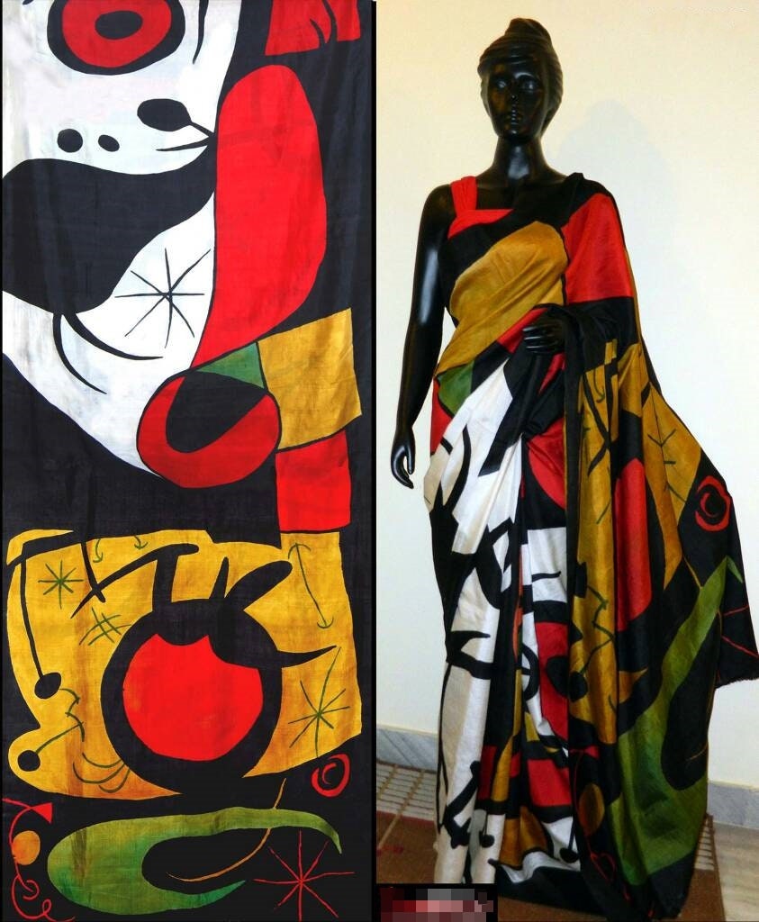 Authentic Murshidabad Silk Saree All Over Hand Paint Work Pure Handloom Soft Murshidabadi Silk Sari With Blouse Piece | Gift For Anniversary