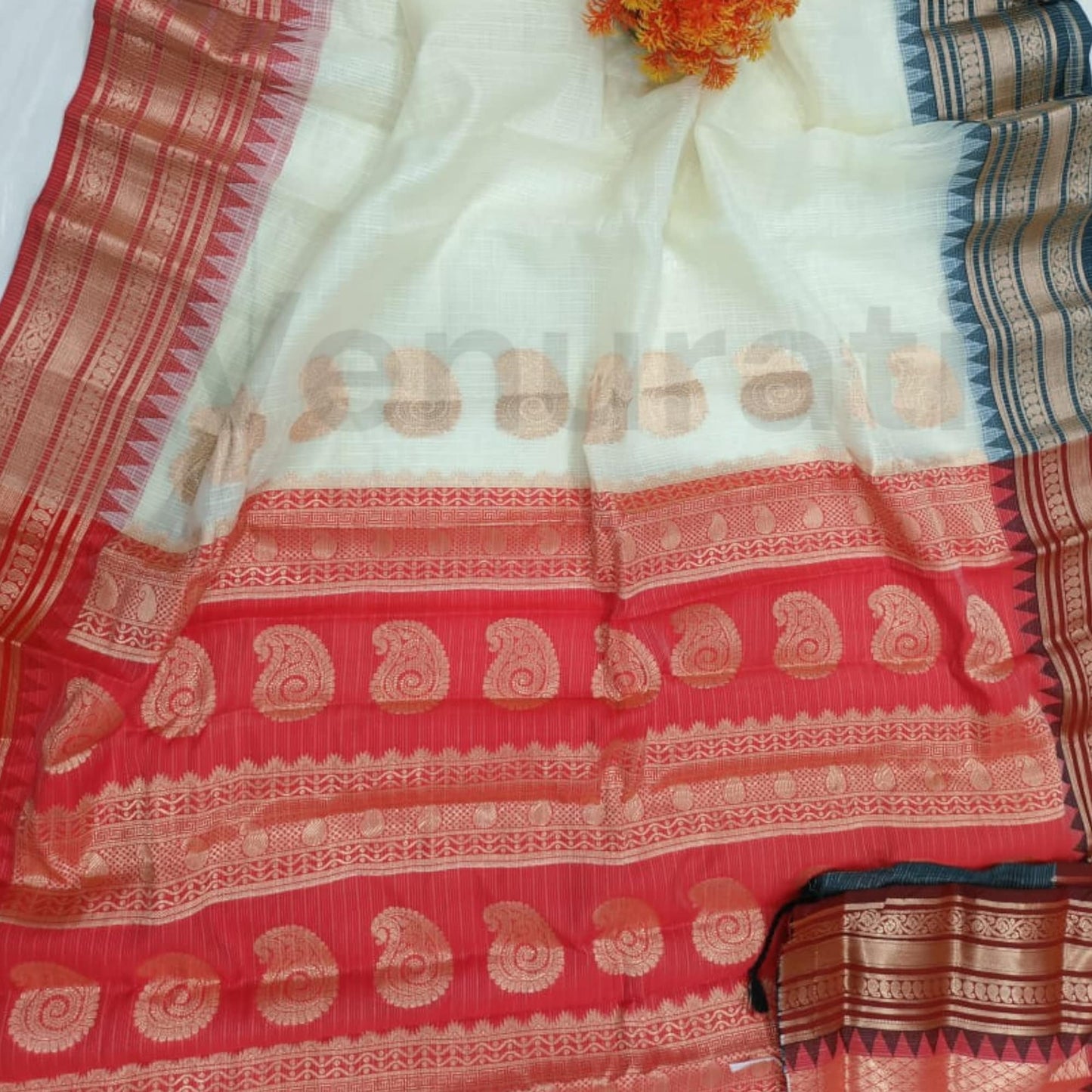Authentic Kota Gadwal Silk Saree With Blouse Piece  Designer Bollywood Silk Saree by VENURATI