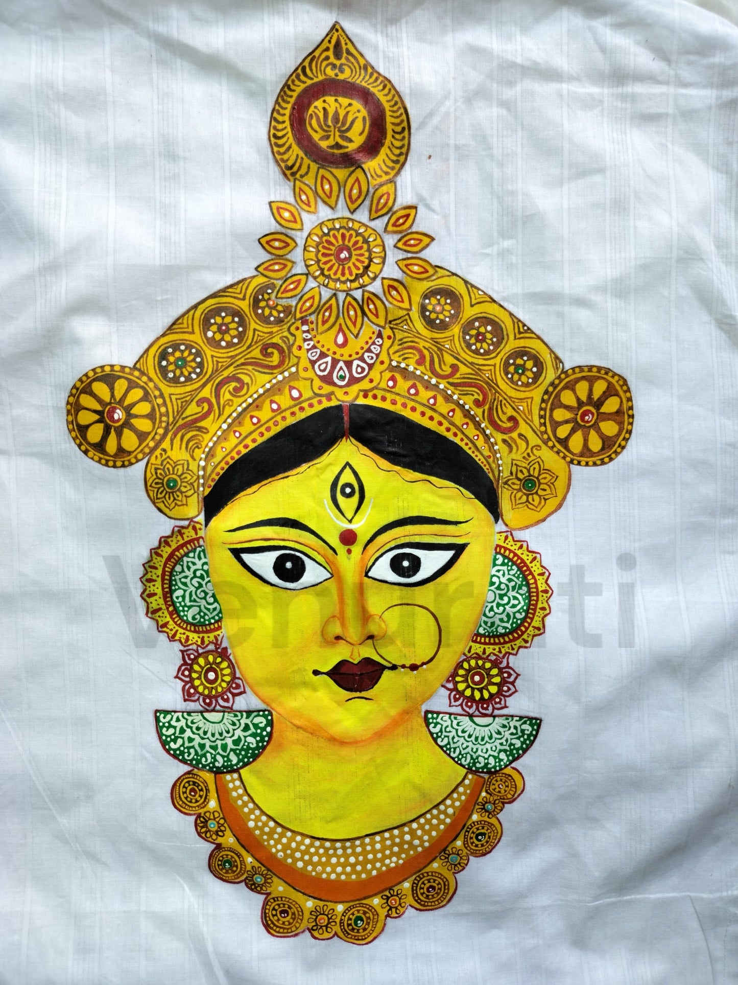 Hand painted Pure Cotton Kurta for Men's, Indian Style Men's Kurta, Handpaint Punjabi for Men's, Gift for Boyfriend