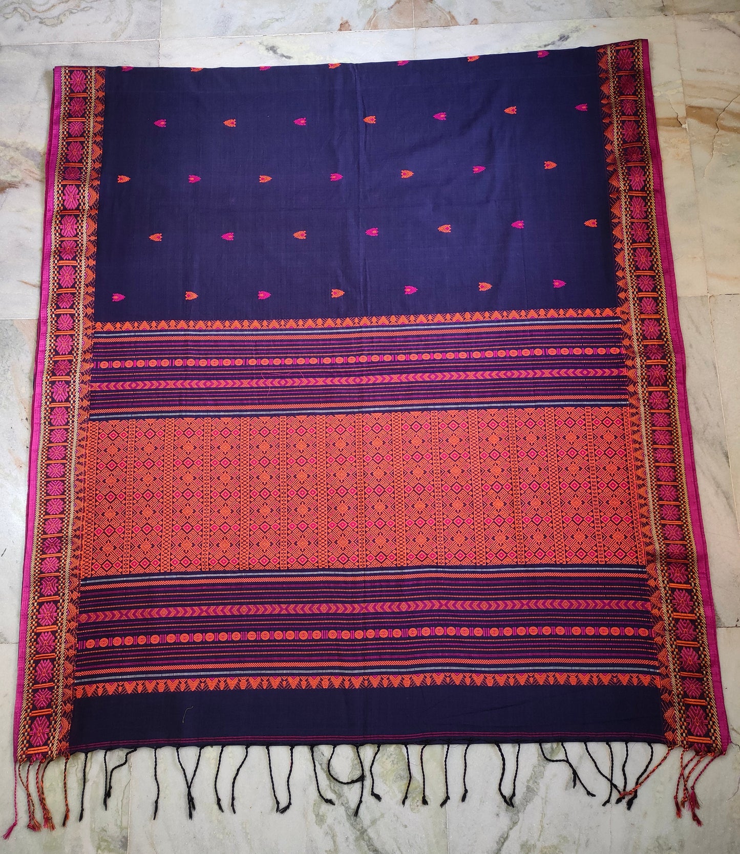 Authentic Assam Handwoven Khadi Cotton Saree Pure Mercerized Cotton Saree With Blouse Piece Dongria khadi Sari Begumpuri Jamdani Saree