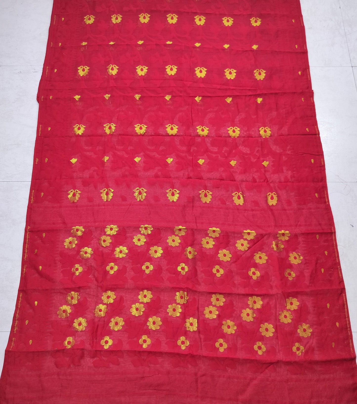 Authentic Dhakai Jamdani Saree Floral Work Jamdani Saree Soft and Comfortable Dhakai Saree Handloom Jamdani Sari from Bengal