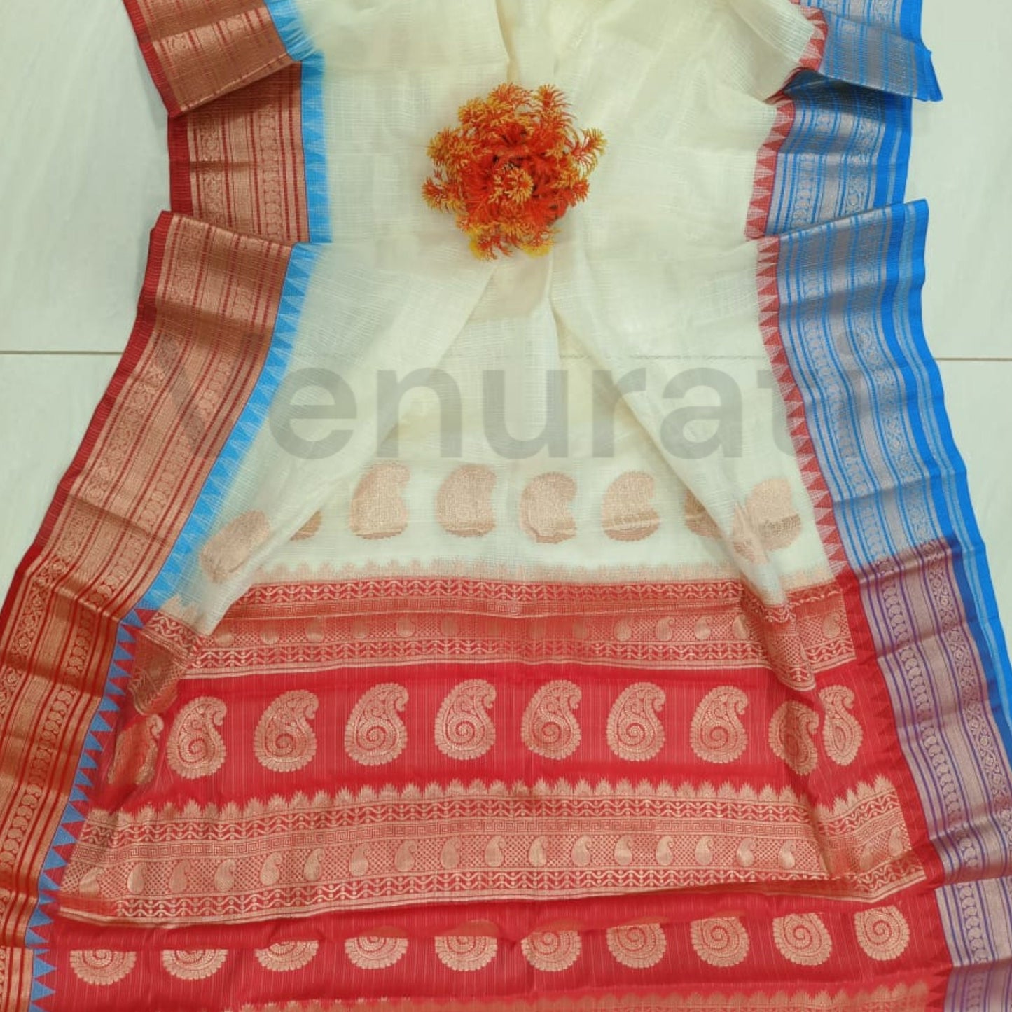 Authentic Kota Gadwal Silk Saree With Blouse Piece  Designer Bollywood Silk Saree by VENURATI