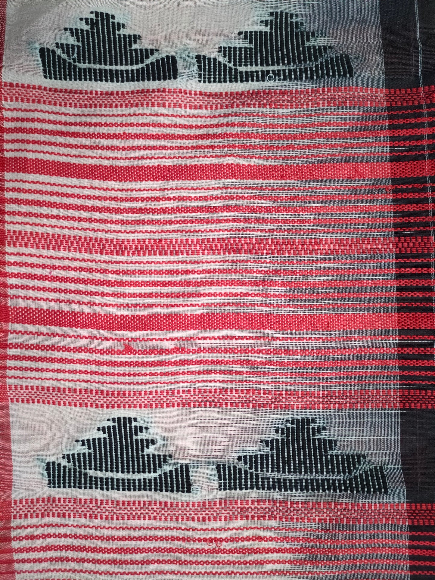 Handwoven Khadi Cotton Saree Ikkat Design Cotton Saree For Women Summer Saree Gift For Her Diwali Gift