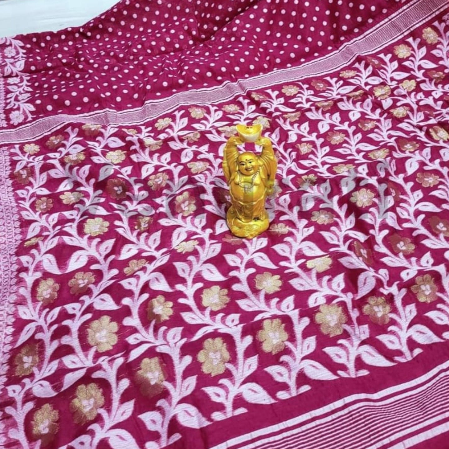 Bengals Dhakai Jamdani Saree Soft Jamdani Saree Comfortable Rich Work Handloom Jamdani Sari Gift for Durgapuja Diwali Anniversary
