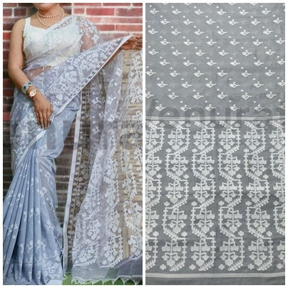 Cotton Soft Jamdani Saree Rich Texture And Work All Over Jamdani Work , Soft Dhakai Jamdani Saree Authentic Soft Jamdani Sari