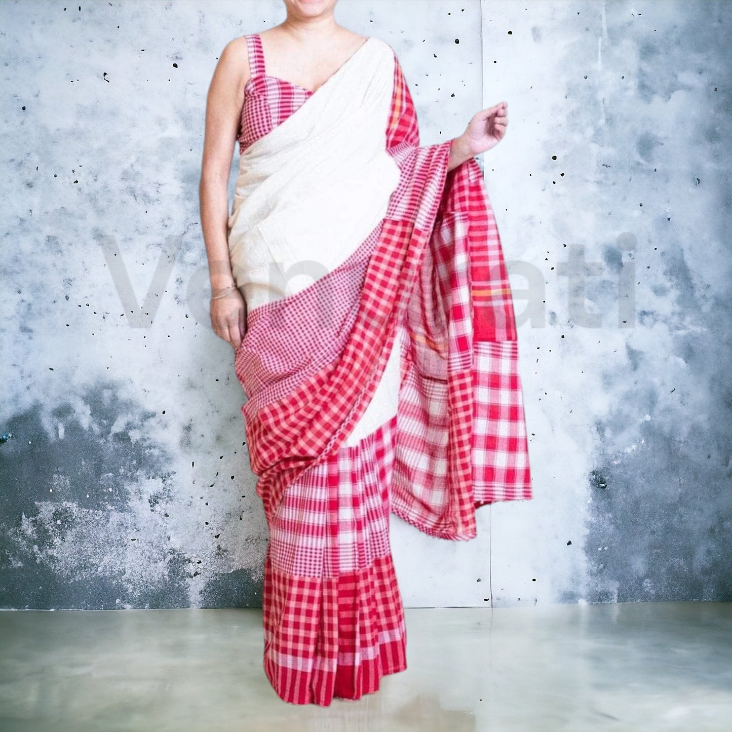Handwoven Cotton Katki Mix Match Khadi Saree – Traditional Elegance for Every Occasion