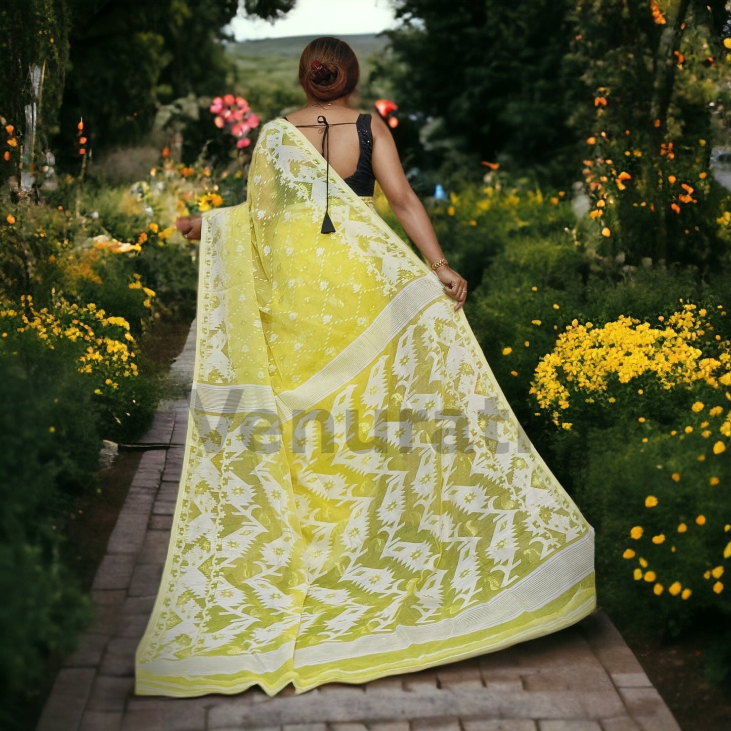Dhakai Jamdani Saree - Handwoven Elegance from Bengal, Pure Jamdani Work Cotton Saree Regular Wear Saree Gift For Mom
