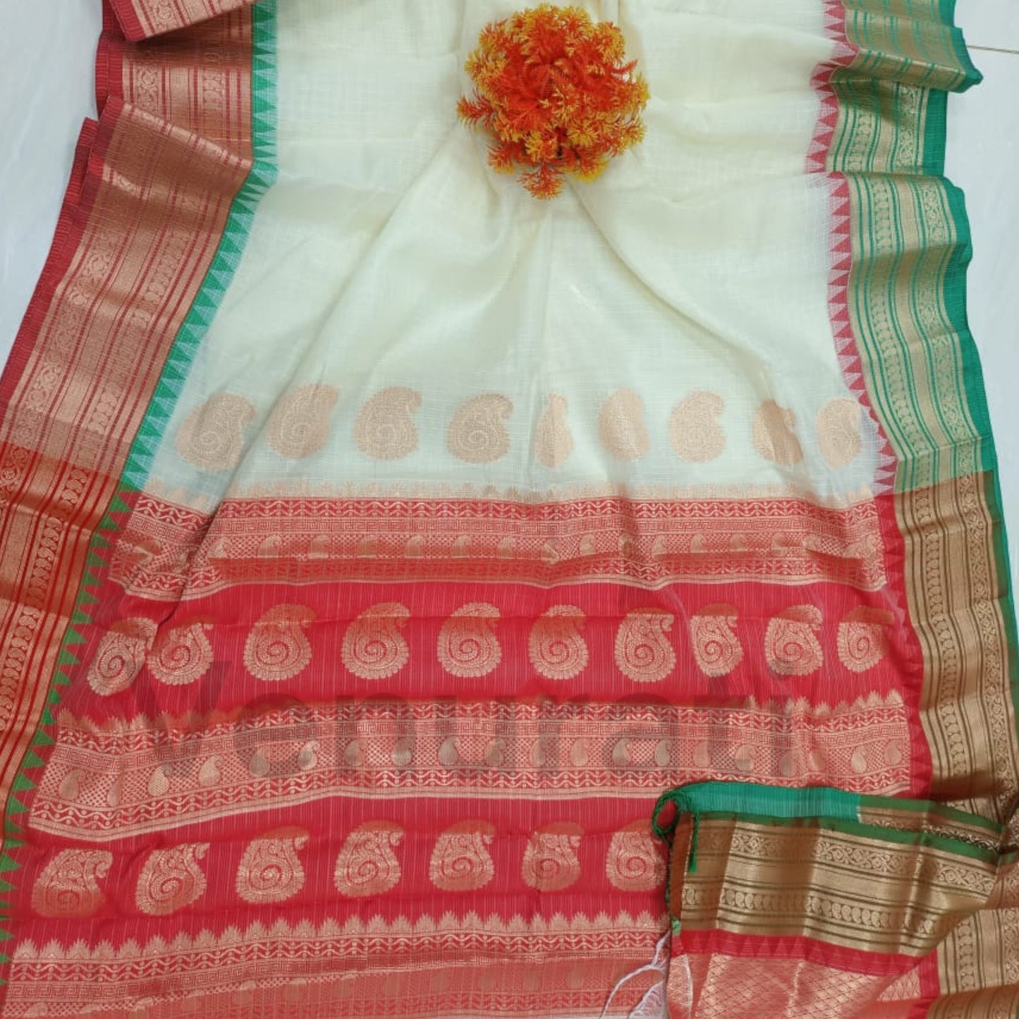 Authentic Kota Gadwal Silk Saree With Blouse Piece  Designer Bollywood Silk Saree by VENURATI